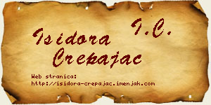 Isidora Crepajac vizit kartica